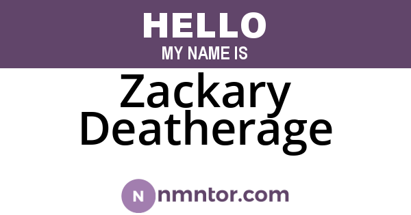Zackary Deatherage