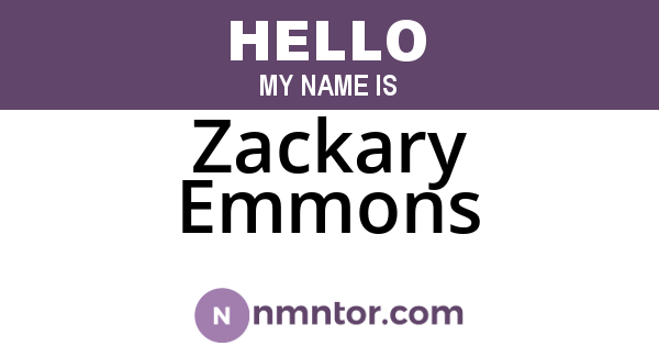 Zackary Emmons