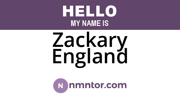 Zackary England
