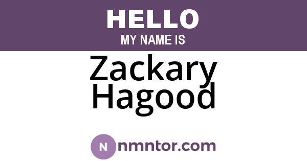 Zackary Hagood