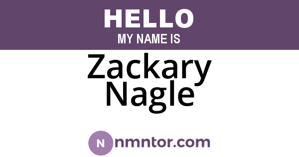 Zackary Nagle