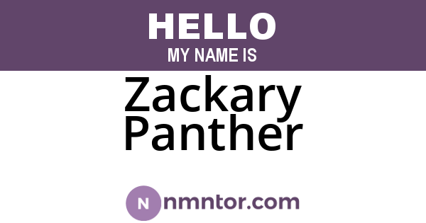 Zackary Panther