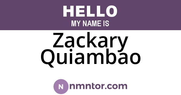 Zackary Quiambao