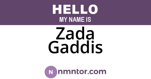 Zada Gaddis