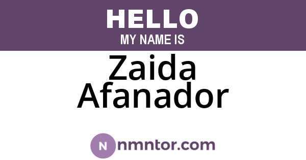 Zaida Afanador