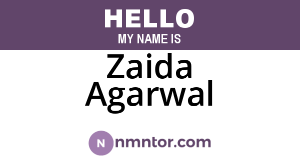 Zaida Agarwal