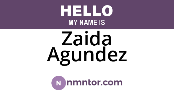 Zaida Agundez