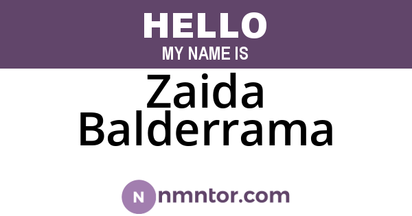 Zaida Balderrama