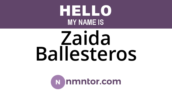 Zaida Ballesteros