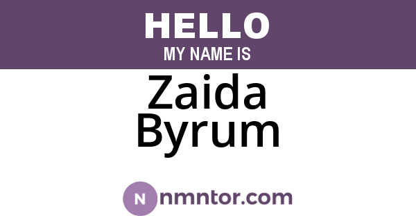 Zaida Byrum