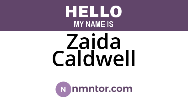 Zaida Caldwell