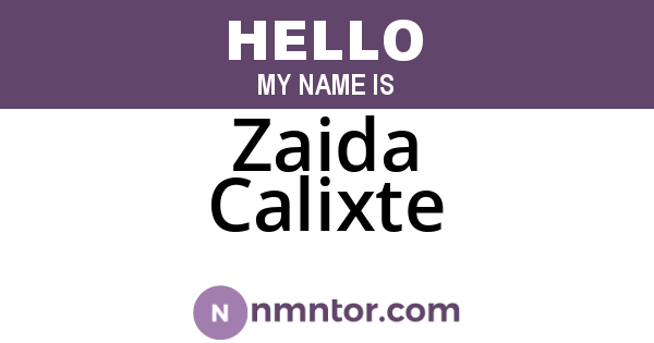 Zaida Calixte