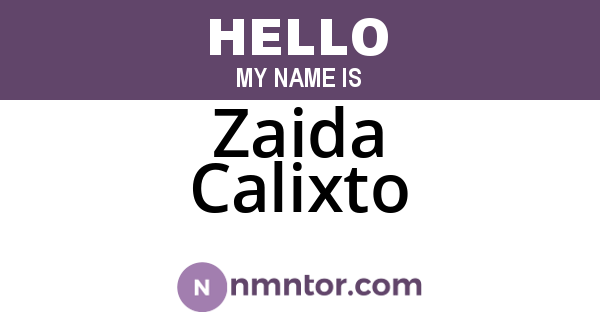 Zaida Calixto