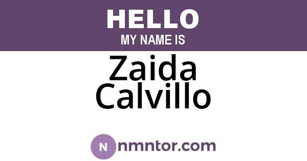 Zaida Calvillo