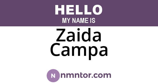 Zaida Campa