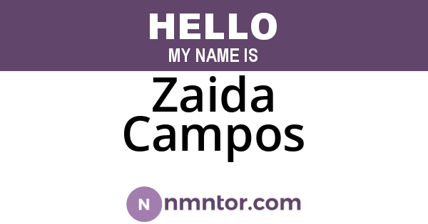 Zaida Campos