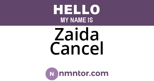 Zaida Cancel