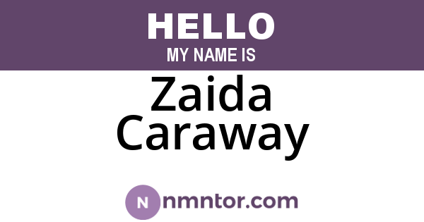 Zaida Caraway