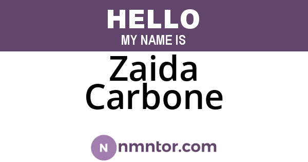 Zaida Carbone
