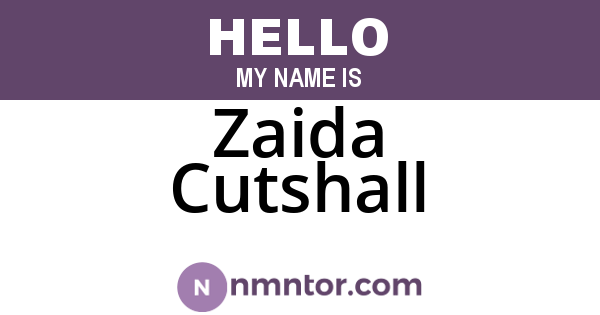 Zaida Cutshall
