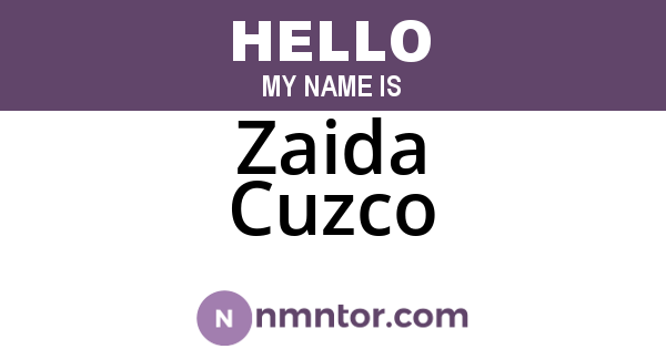 Zaida Cuzco