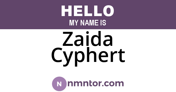 Zaida Cyphert