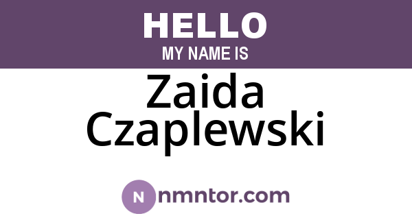 Zaida Czaplewski