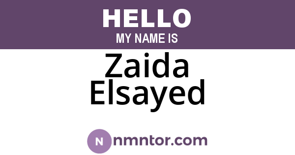 Zaida Elsayed