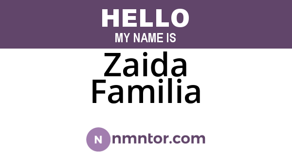 Zaida Familia