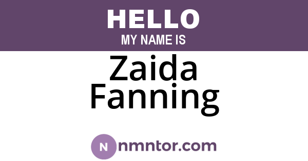 Zaida Fanning