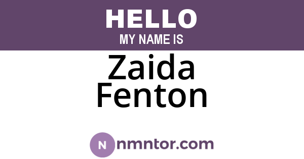 Zaida Fenton