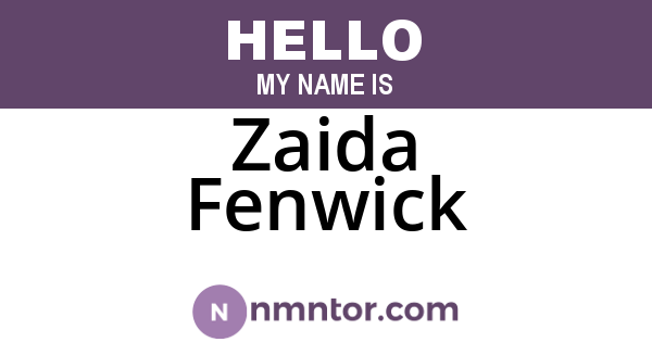 Zaida Fenwick