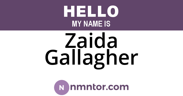 Zaida Gallagher