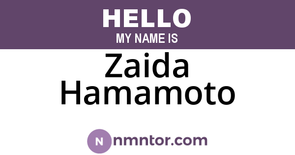 Zaida Hamamoto