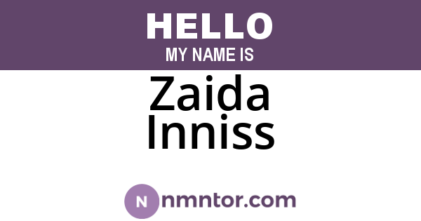 Zaida Inniss