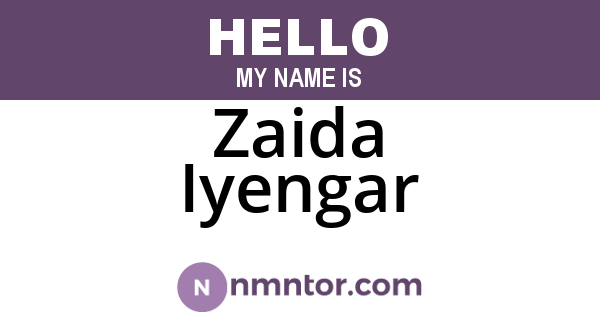Zaida Iyengar