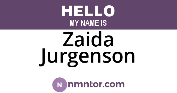 Zaida Jurgenson