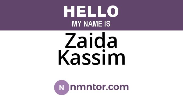 Zaida Kassim