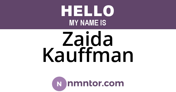 Zaida Kauffman