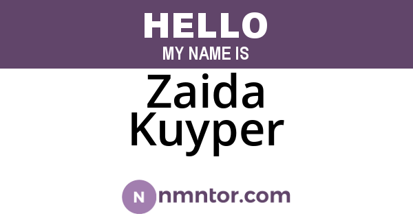 Zaida Kuyper
