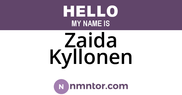 Zaida Kyllonen