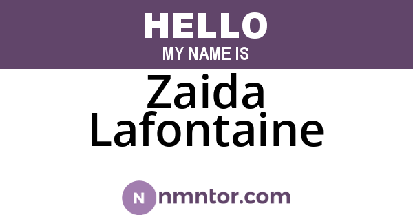 Zaida Lafontaine