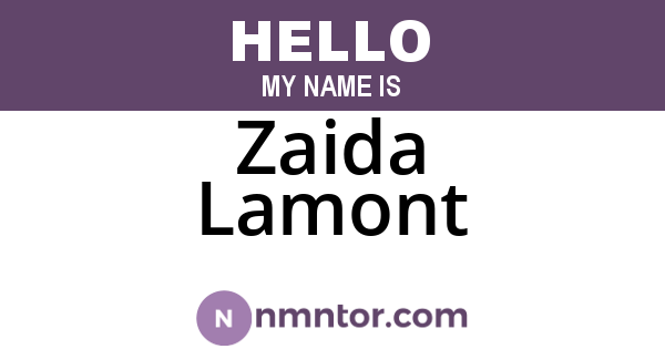Zaida Lamont
