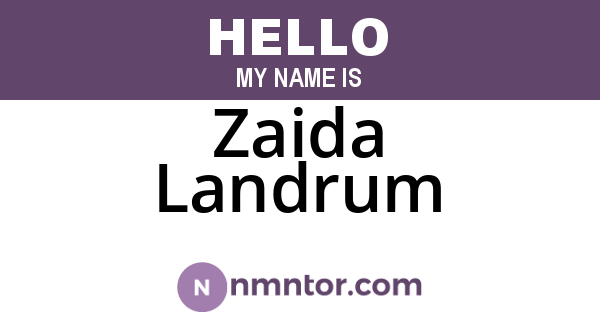 Zaida Landrum
