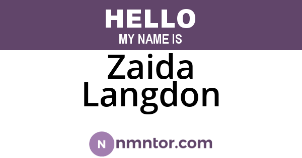 Zaida Langdon