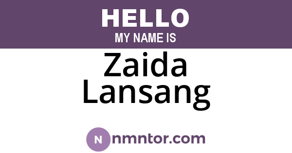 Zaida Lansang