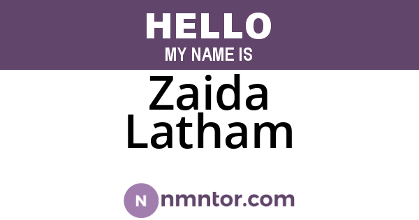 Zaida Latham