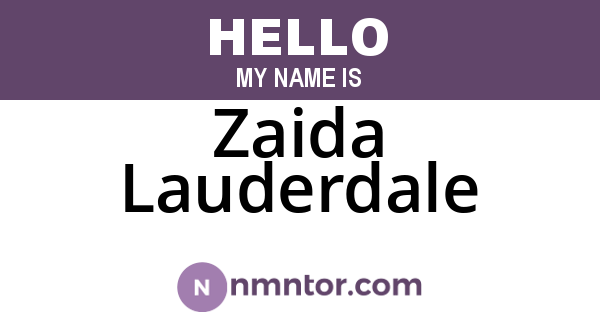 Zaida Lauderdale