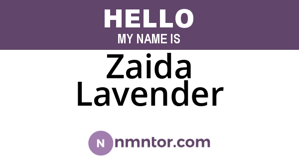 Zaida Lavender