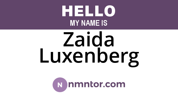 Zaida Luxenberg